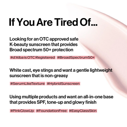 D'alba Piedmont Waterfull Tone-Up Sunscreen Serum BROAD SPECTRUM SPF 50